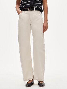 NWT JCrew Zoe Barrel Pant in Chino 24P 24 Petite Natural Cream Color $128 CS083